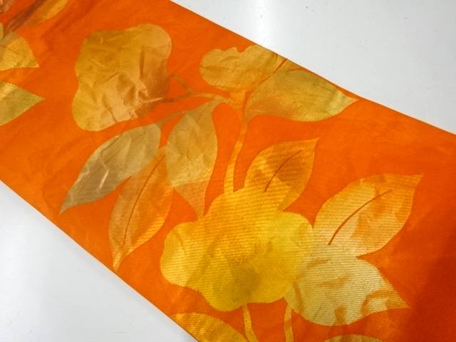 JAPANESE KIMONO / VINTAGE NAGOYA OBI / WOVEN CAMELLIA